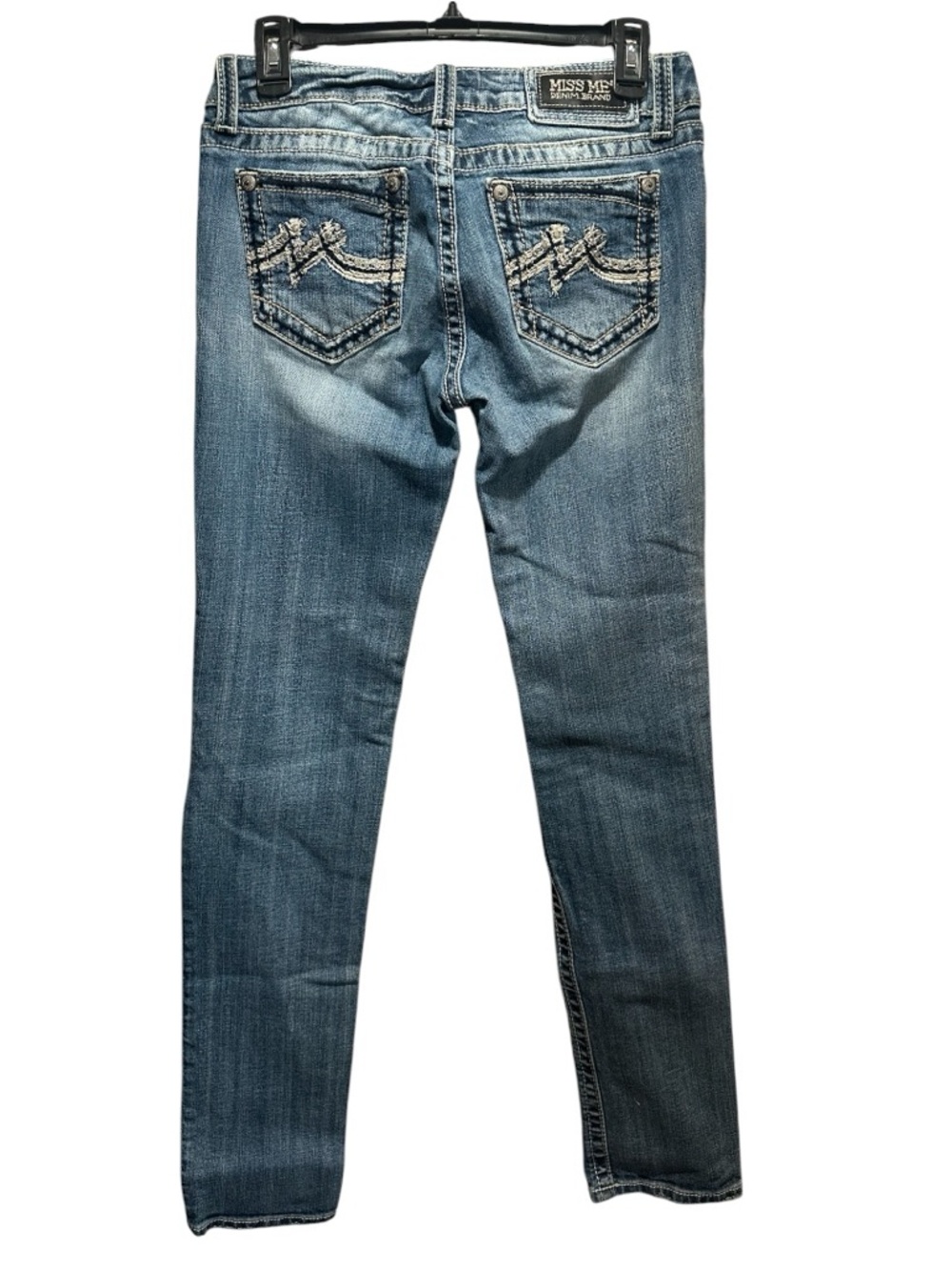 Miss Me Lightly Distressed Skinny Blue Jeans Size 29 - Picture 2 of 9